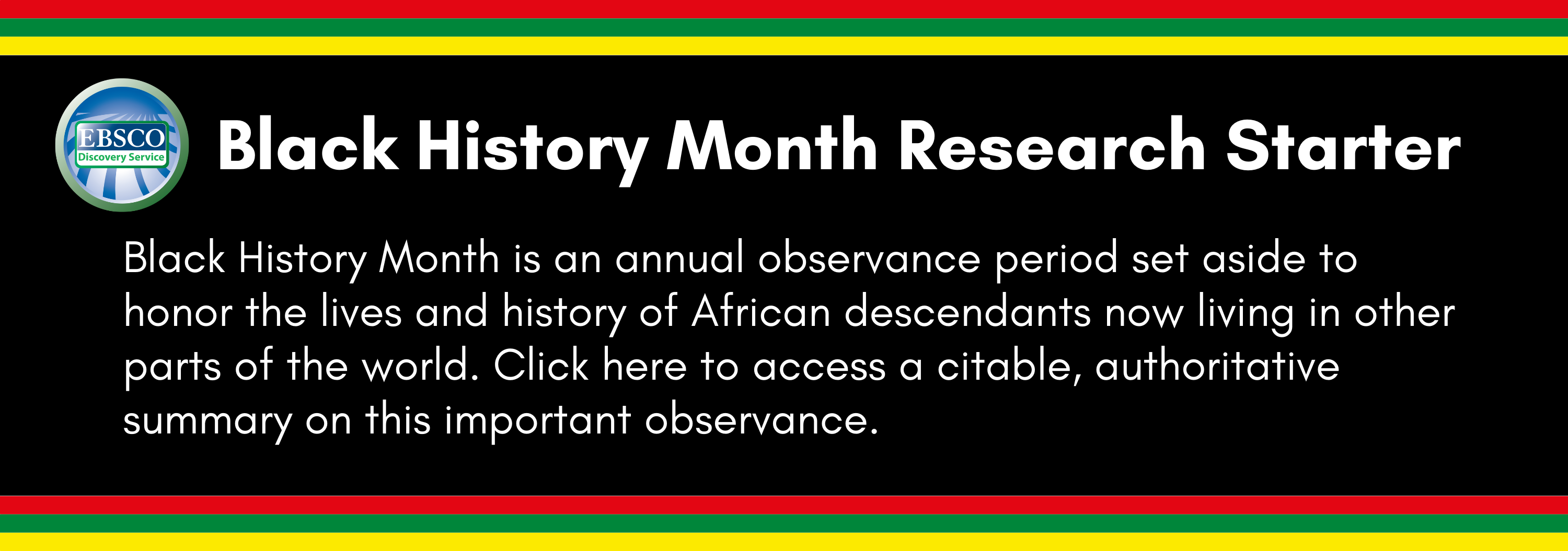 Black History Month Research Starter