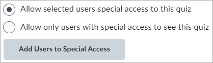 Image of the option to add users to special access.