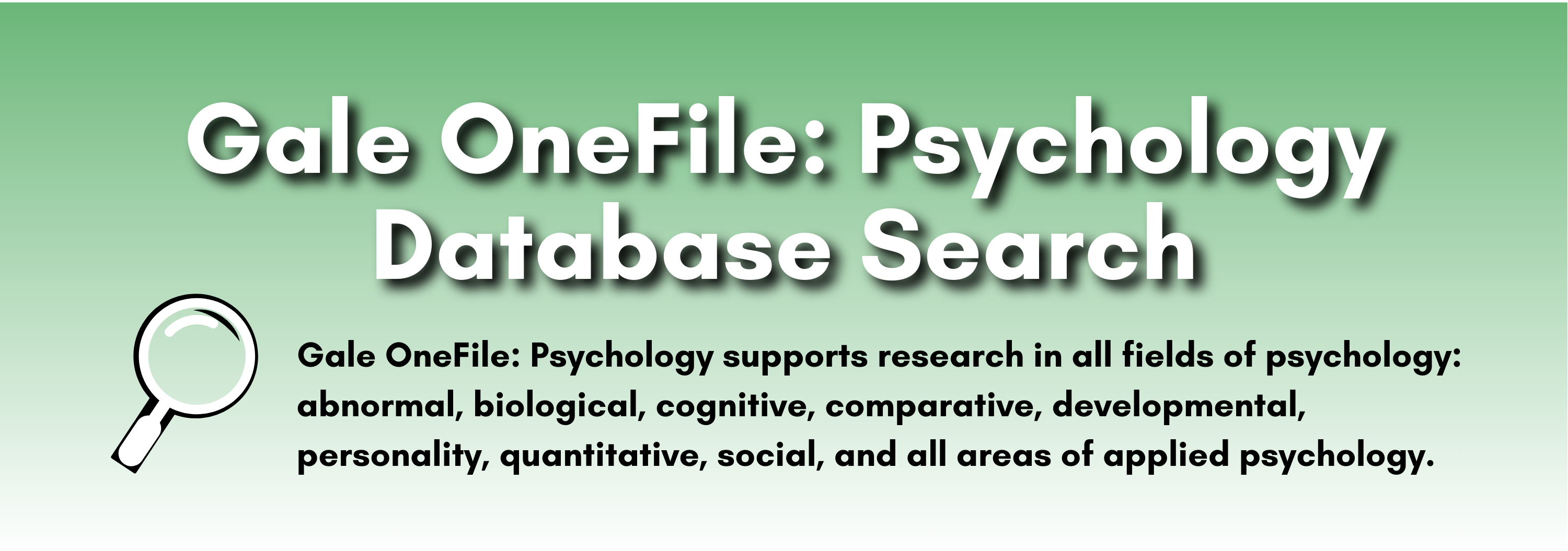 Gale OneFile Psychology Database Search