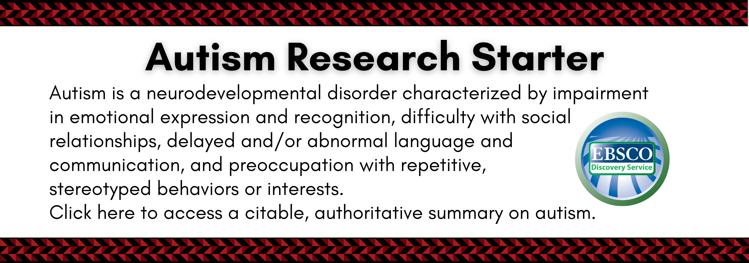 Autism Research Starter from EBSCO Discovery Service