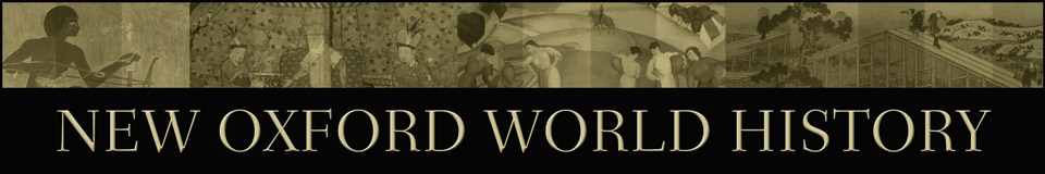 New Oxford World History logo and images of books