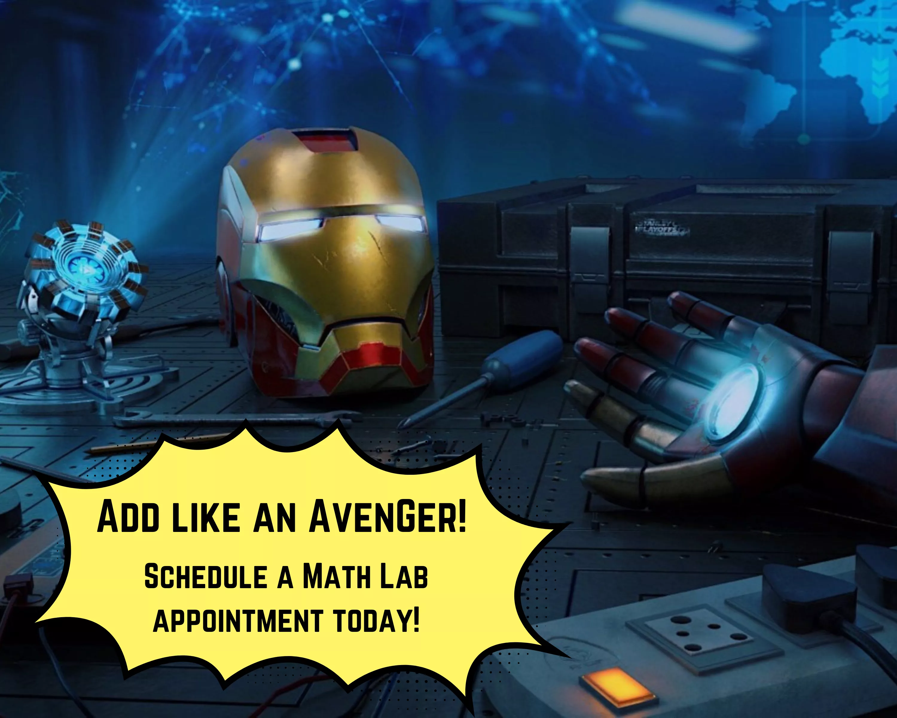 Add like an Avenger. Make a  Math Lab appointment! 